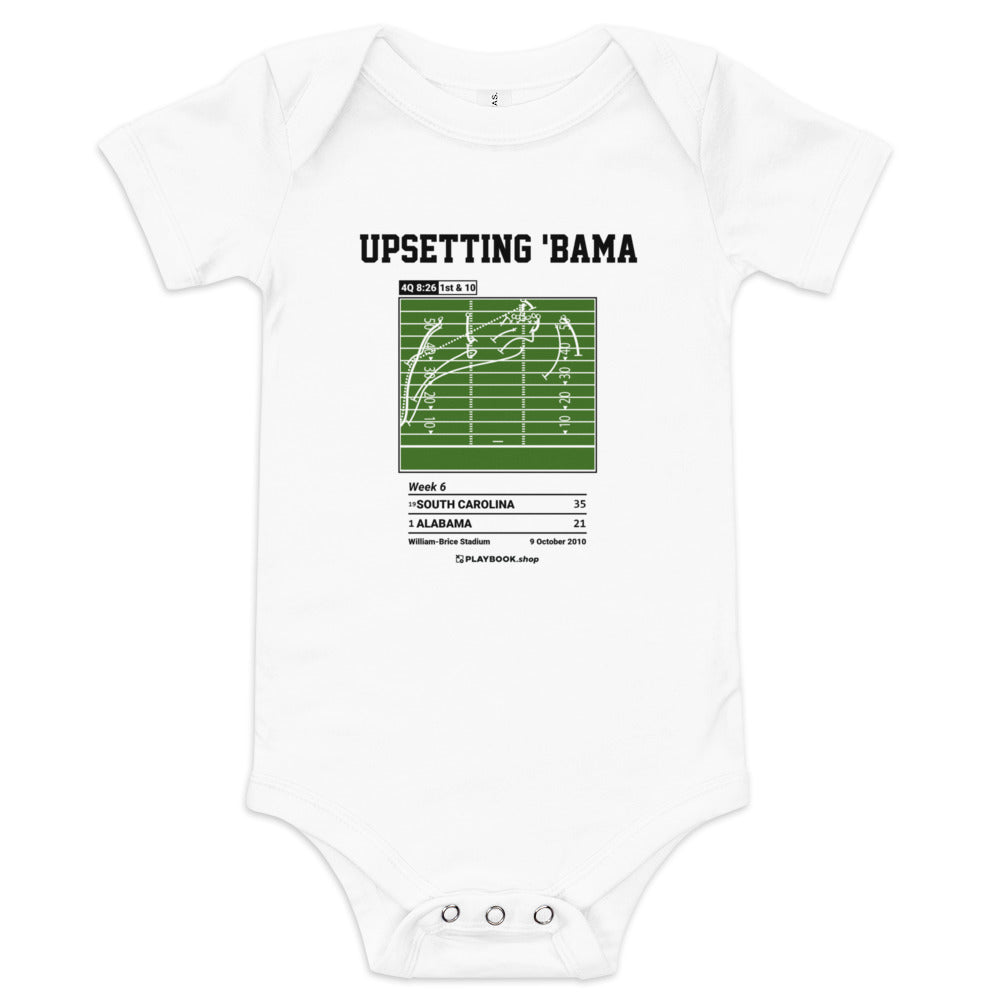 Greatest South Carolina Football Plays Baby Bodysuit: Upsetting 'Bama (2010)
