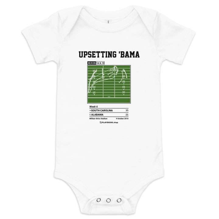 Greatest South Carolina Football Plays Baby Bodysuit: Upsetting 'Bama (2010)