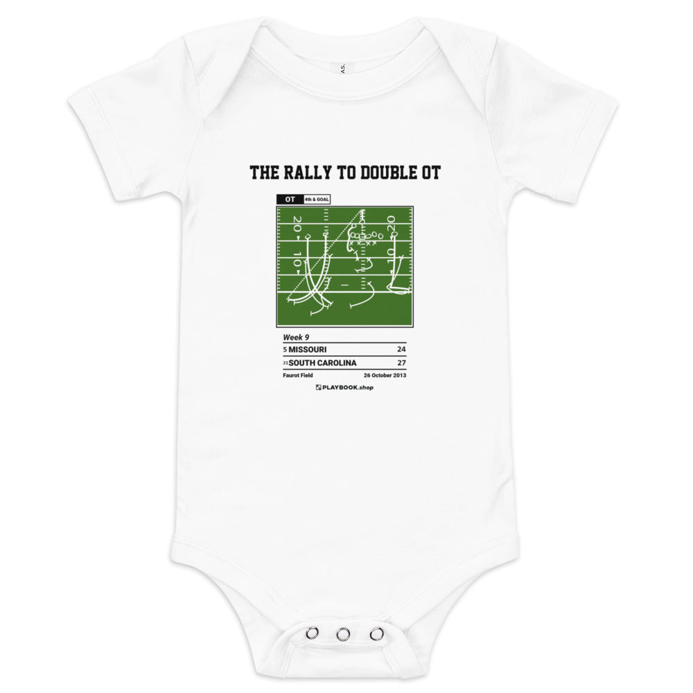 Greatest South Carolina Football Plays Baby Bodysuit: The rally to double OT (2013)