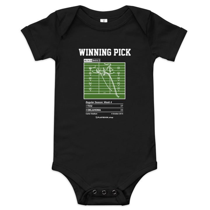 Greatest TCU Football Plays Baby Bodysuit: Winning Pick (2014)