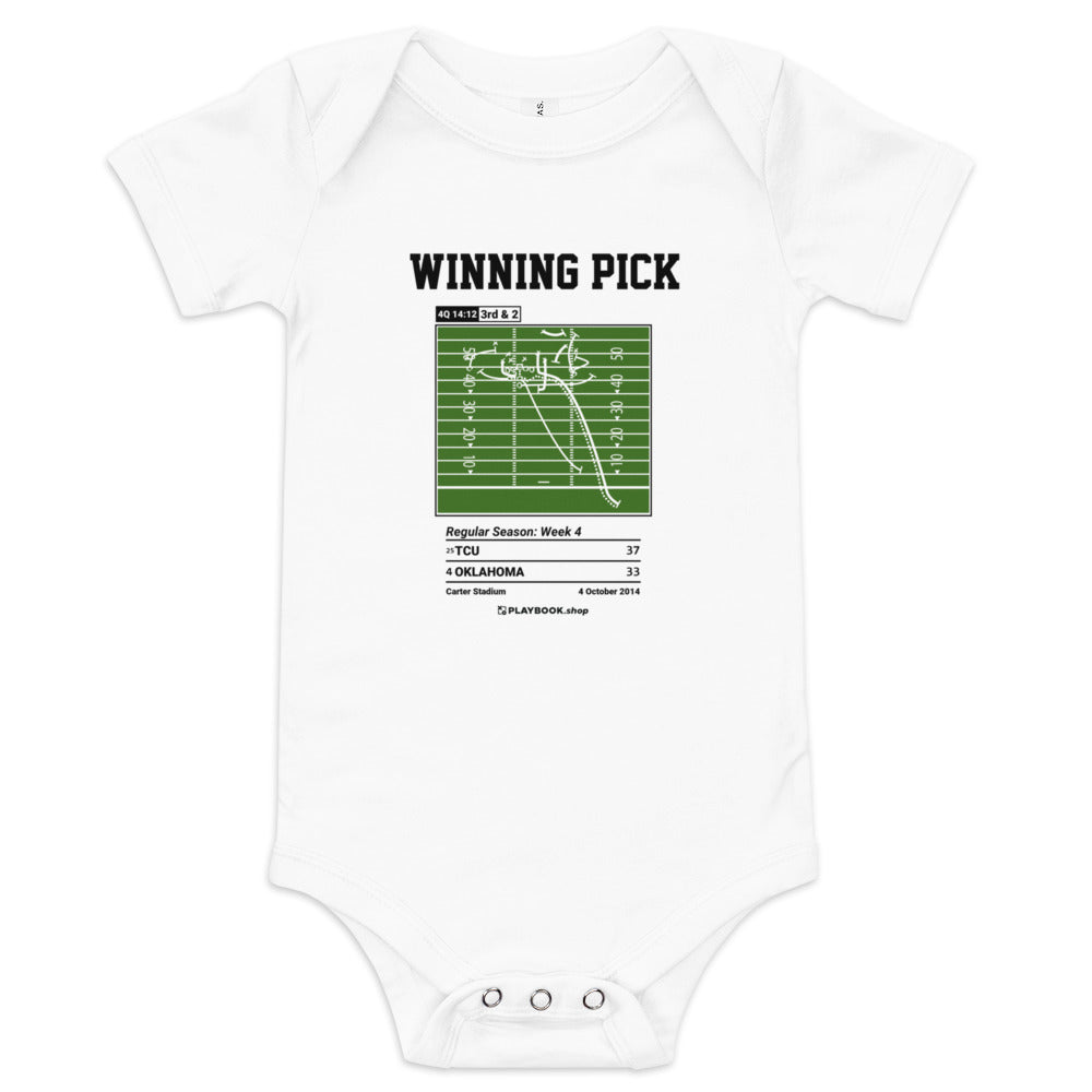 Greatest TCU Football Plays Baby Bodysuit: Winning Pick (2014)