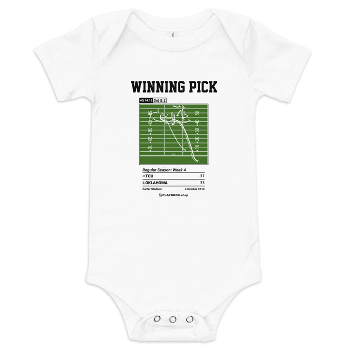 Greatest TCU Football Plays Baby Bodysuit: Winning Pick (2014)