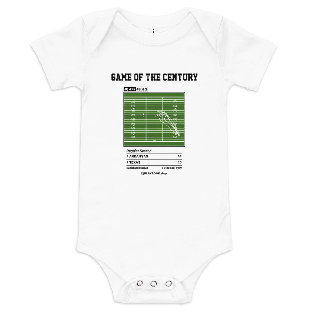 Greatest Texas Football Plays Baby Bodysuit: Game of the Century (1969)