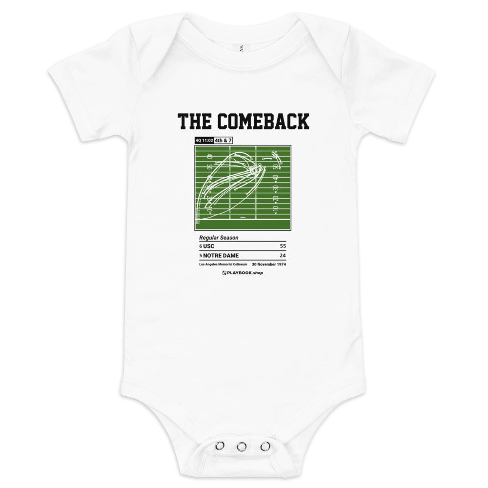 Greatest USC Football Plays Baby Bodysuit: The Comeback (1974)