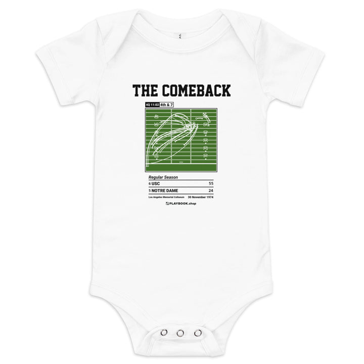 Greatest USC Football Plays Baby Bodysuit: The Comeback (1974)