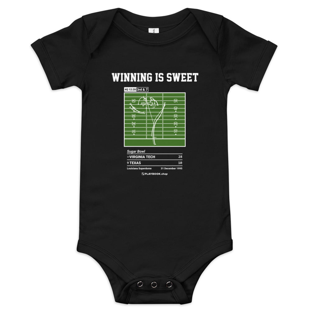 Greatest Virginia Tech Football Plays Baby Bodysuit: Winning is sweet (1995)