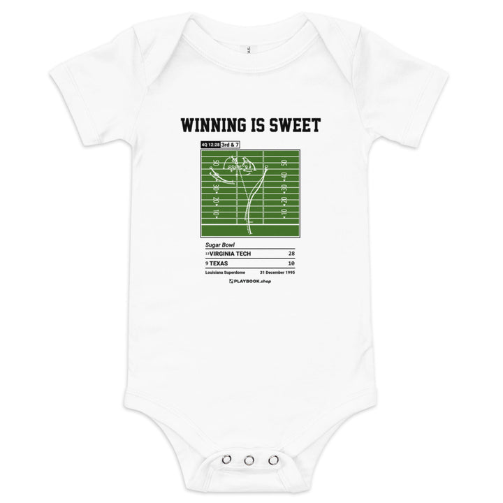 Greatest Virginia Tech Football Plays Baby Bodysuit: Winning is sweet (1995)