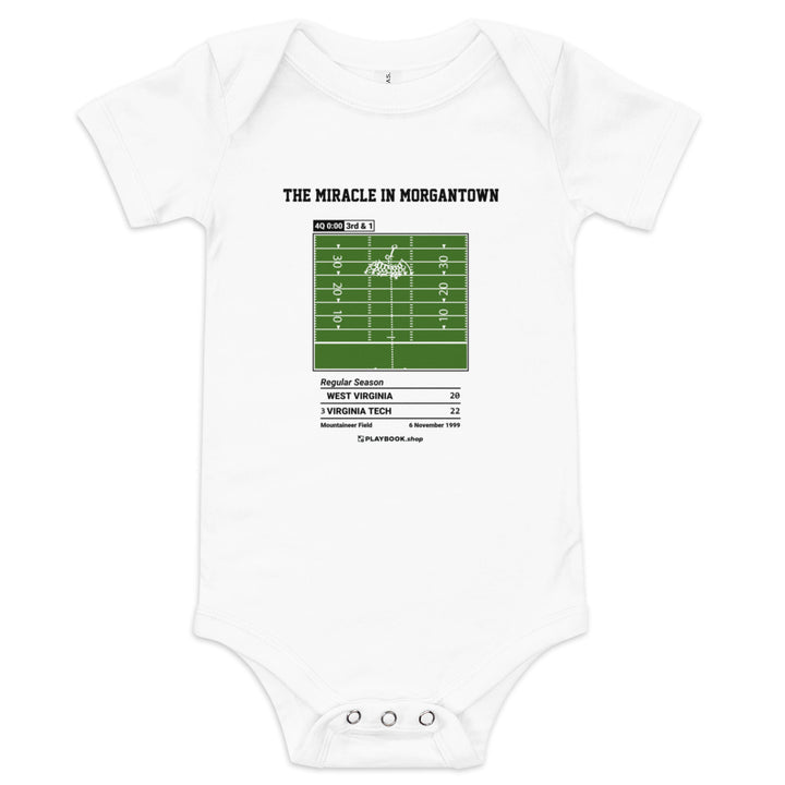 Greatest Virginia Tech Football Plays Baby Bodysuit: The Miracle in Morgantown (1999)