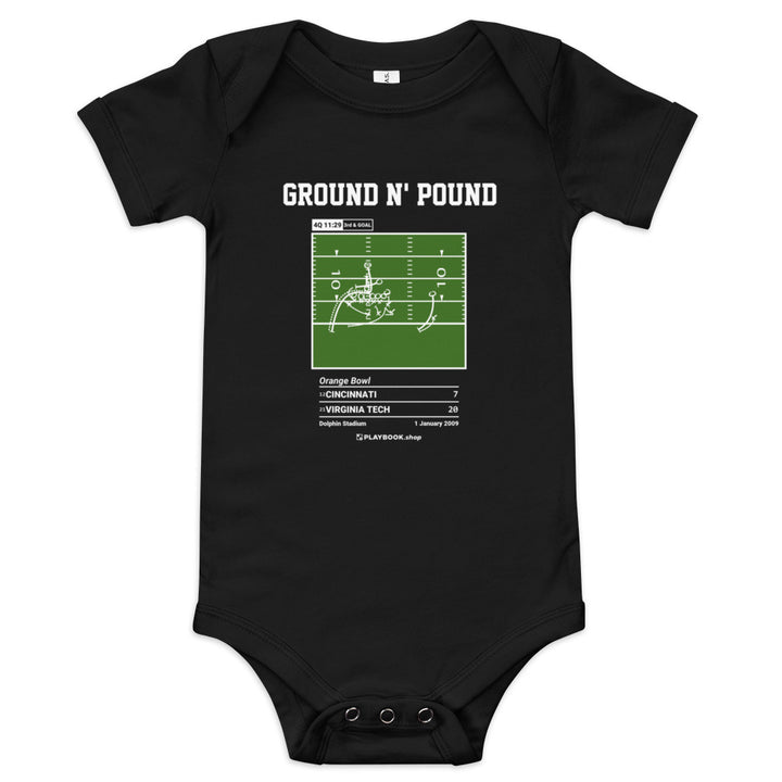 Greatest Virginia Tech Football Plays Baby Bodysuit: Ground n' Pound (2009)