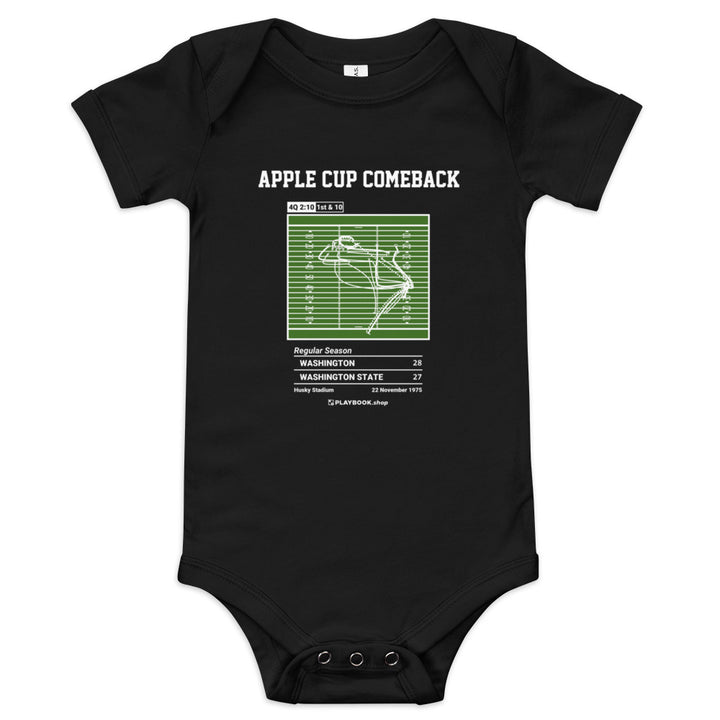 Greatest Washington Football Plays Baby Bodysuit: Apple Cup comeback (1975)