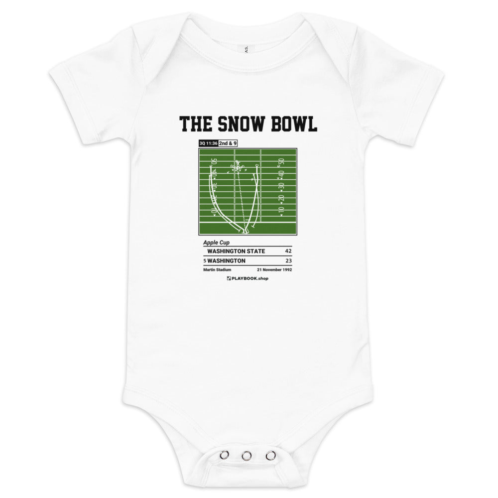 Greatest Washington State Football Plays Baby Bodysuit: The Snow Bowl (1992)
