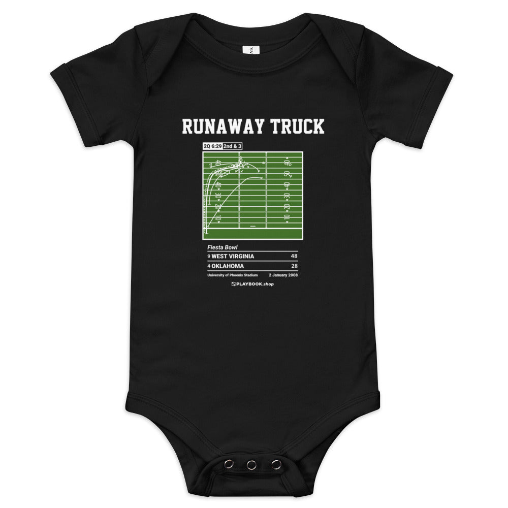Greatest West Virginia Football Plays Baby Bodysuit: Runaway Truck (2008)