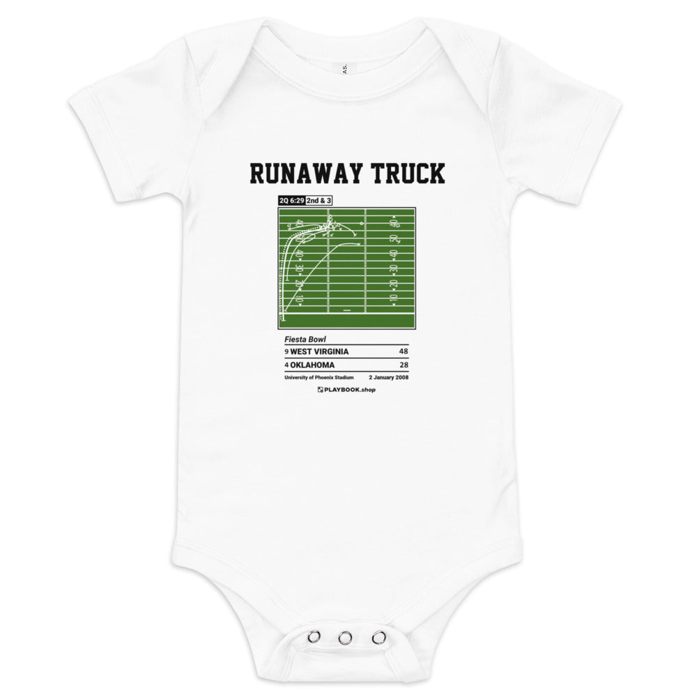Greatest West Virginia Football Plays Baby Bodysuit: Runaway Truck (2008)