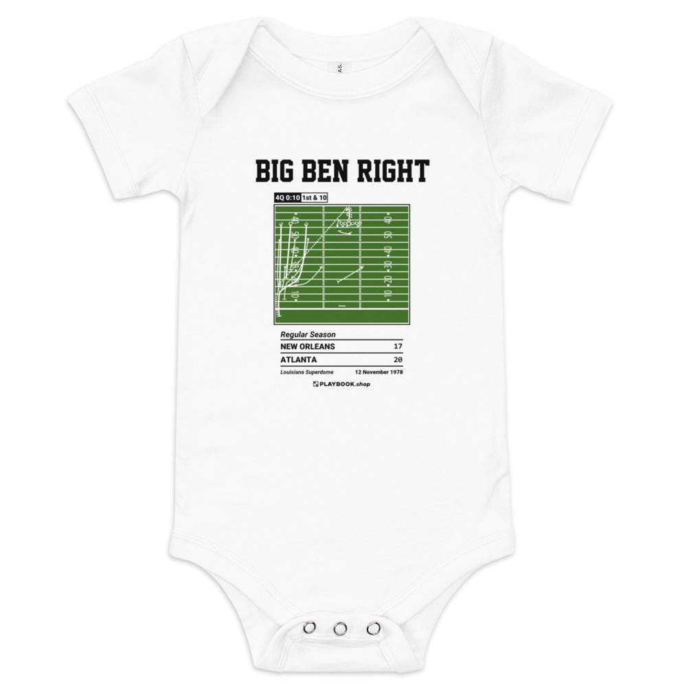 Greatest Atlanta Falcons Plays Baby Bodysuit: Big Ben Right (1978)
