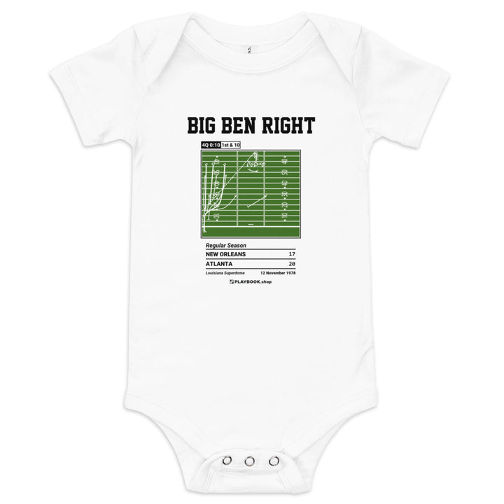 Greatest Atlanta Falcons Plays Baby Bodysuit: Big Ben Right (1978)