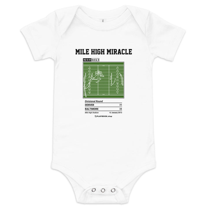 Greatest Baltimore Ravens Plays Baby Bodysuit: Mile High Miracle (2013)
