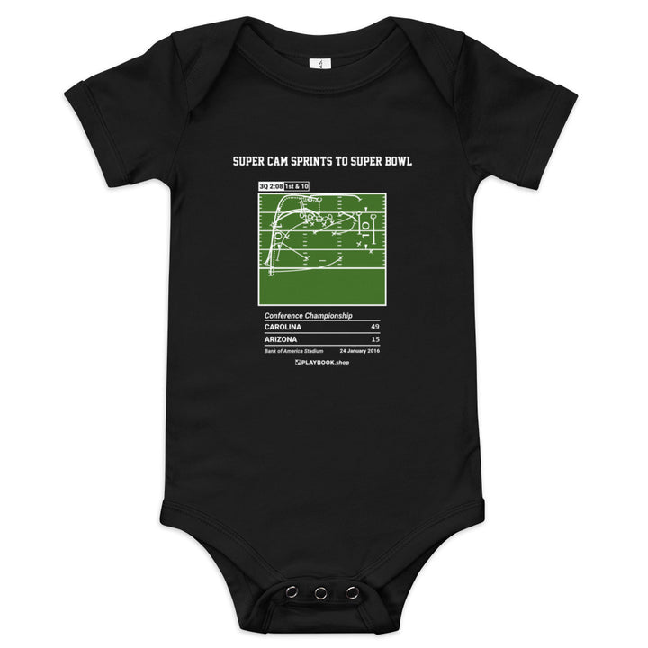 Greatest Carolina Panthers Plays Baby Bodysuit: Super Cam sprints to Super Bowl (2016)