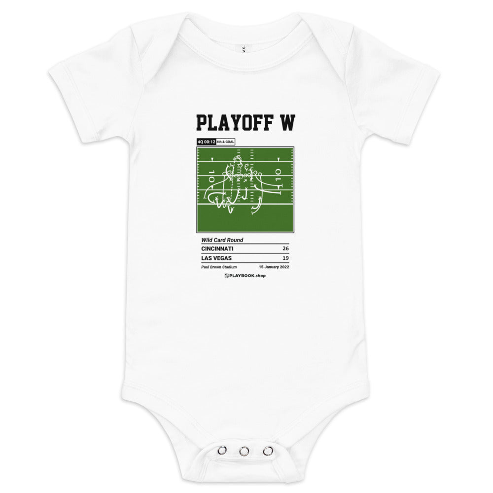 Greatest Cincinnati Bengals Plays Baby Bodysuit: Playoff W (2022)