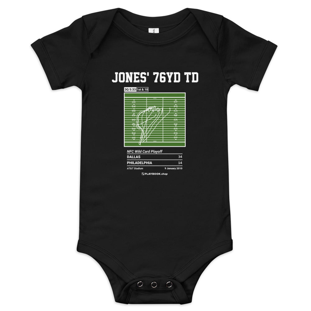 Greatest Dallas Cowboys Plays Baby Bodysuit: Jones' 76yd TD (2010)