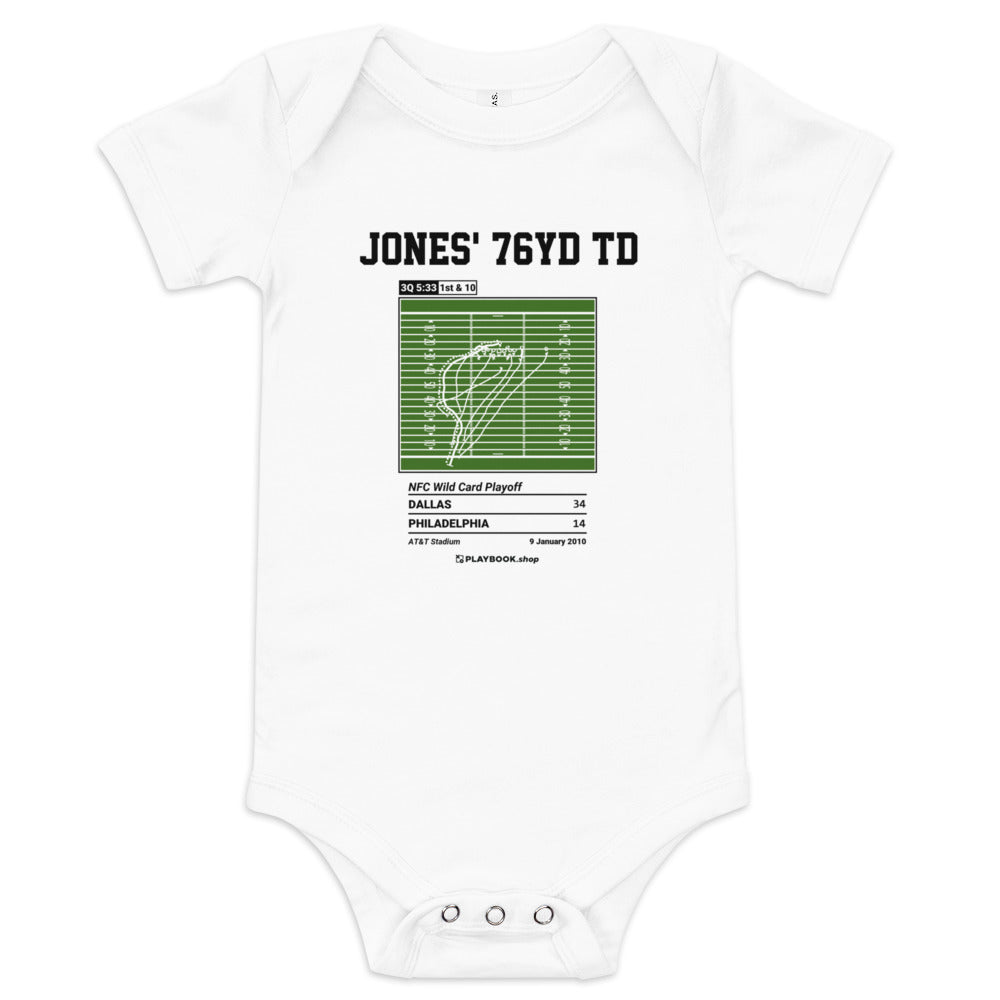 Greatest Dallas Cowboys Plays Baby Bodysuit: Jones' 76yd TD (2010)