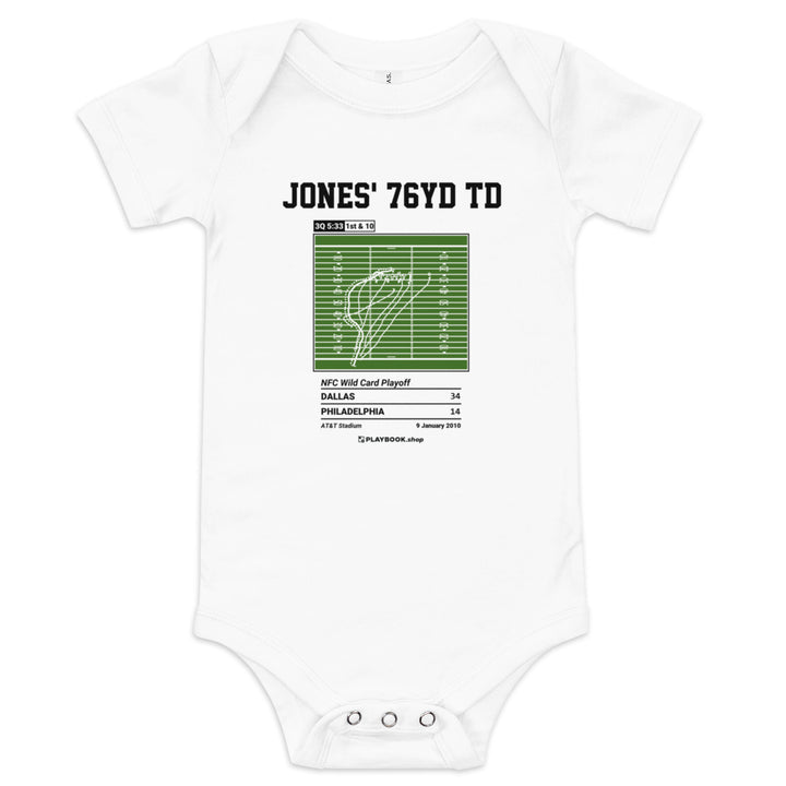 Greatest Dallas Cowboys Plays Baby Bodysuit: Jones' 76yd TD (2010)