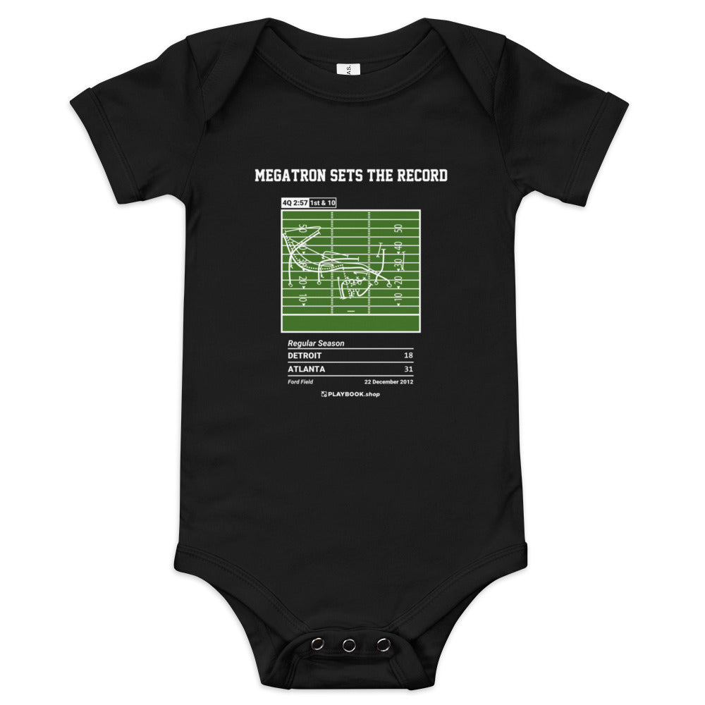 Greatest Detroit Lions Plays Baby Bodysuit: Megatron Sets the Record (2012)