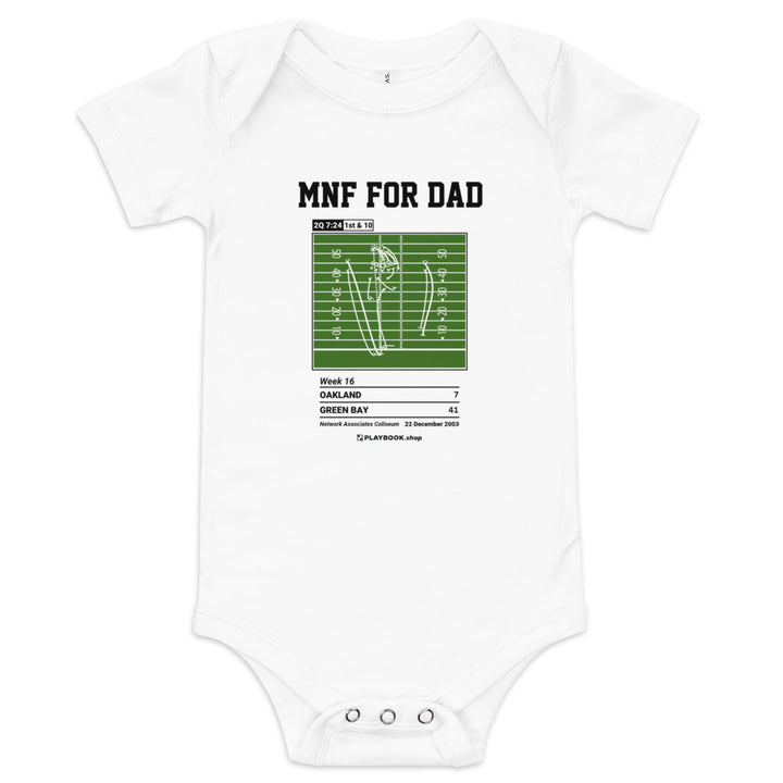 Greatest Green Bay Packers Plays Baby Bodysuit: MNF for Dad (2003)