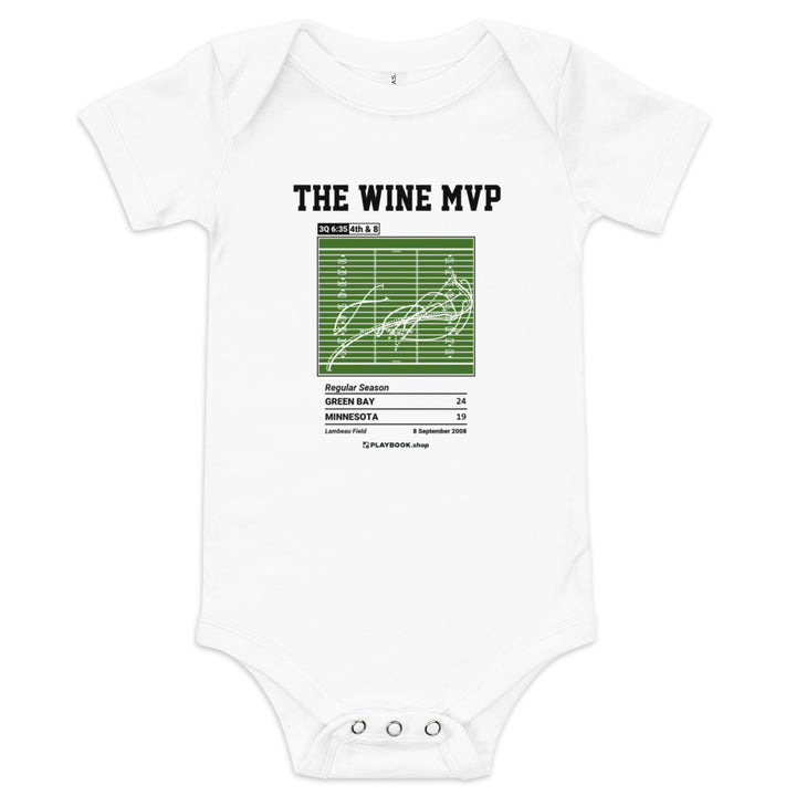 Greatest Green Bay Packers Plays Baby Bodysuit: The Wine MVP (2008)