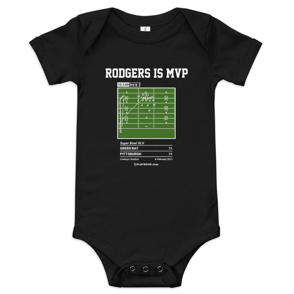 Greatest Green Bay Packers Plays Baby Bodysuit: Rodgers is MVP (2011)
