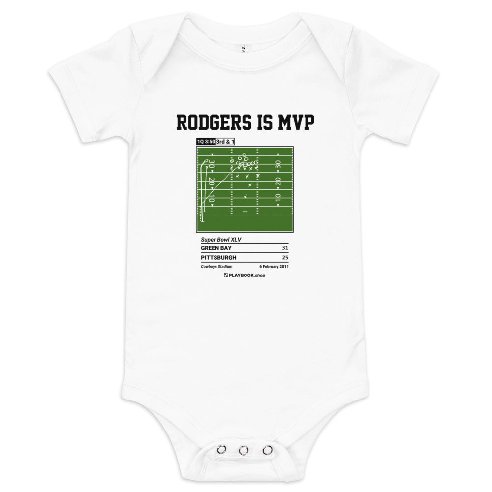 Greatest Green Bay Packers Plays Baby Bodysuit: Rodgers is MVP (2011)