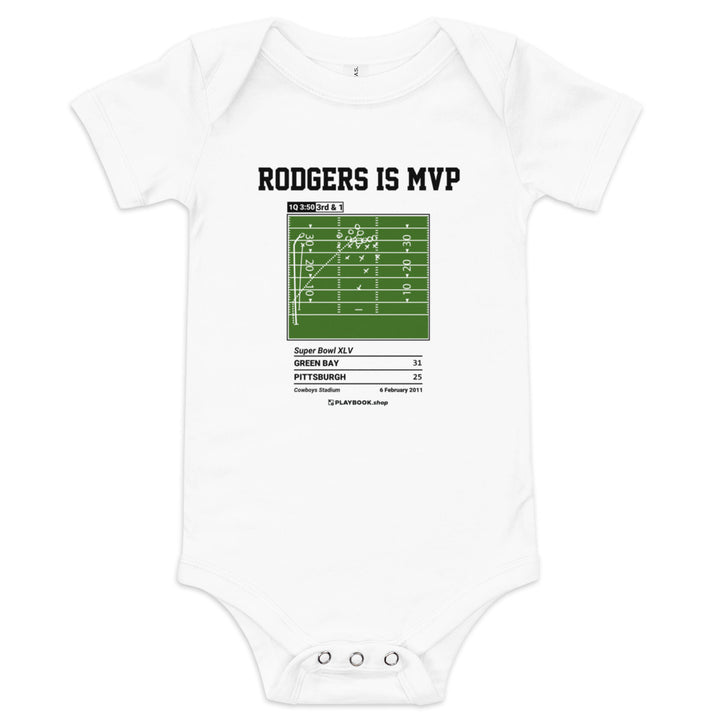 Greatest Green Bay Packers Plays Baby Bodysuit: Rodgers is MVP (2011)