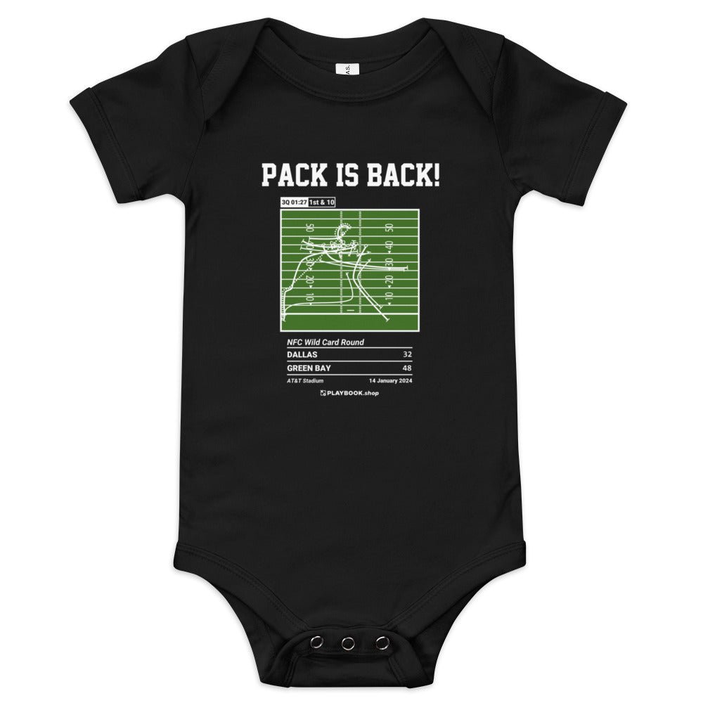 Greatest Green Bay Packers Plays Baby Bodysuit: Pack is Back! (2024)