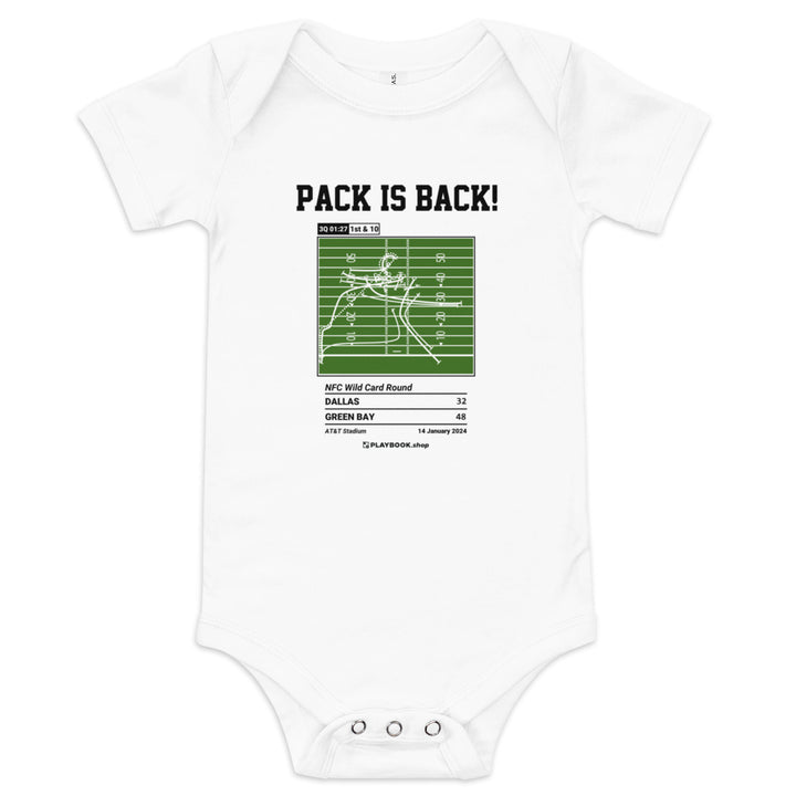 Greatest Green Bay Packers Plays Baby Bodysuit: Pack is Back! (2024)