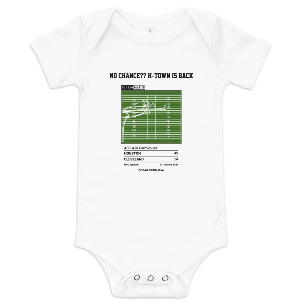 Greatest Houston Texans Plays Baby Bodysuit: No Chance?? H-Town is Back (2024)