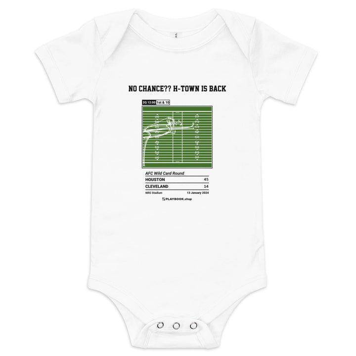 Greatest Houston Texans Plays Baby Bodysuit: No Chance?? H-Town is Back (2024)
