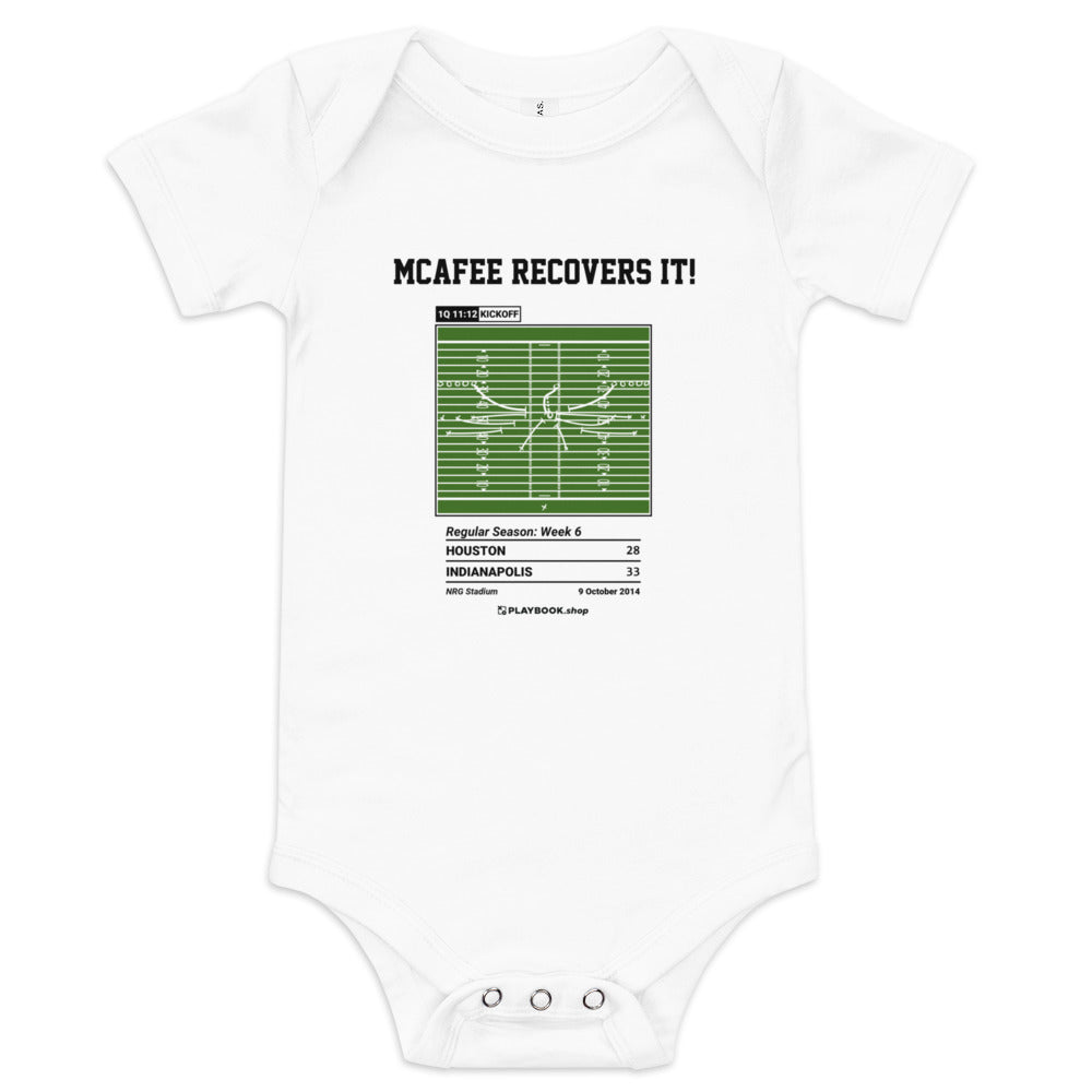 Greatest Indianapolis Colts Plays Baby Bodysuit: McAfee recovers it! (2014)