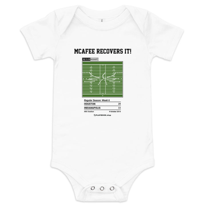 Greatest Indianapolis Colts Plays Baby Bodysuit: McAfee recovers it! (2014)