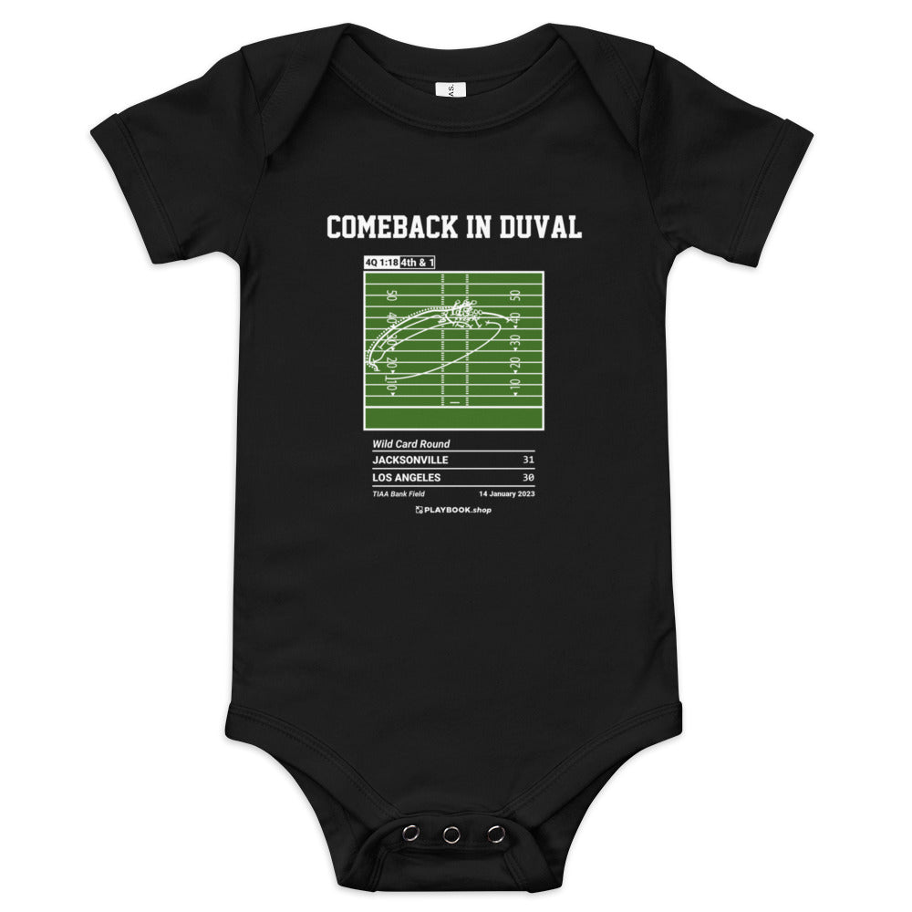 Greatest Jacksonville Jaguars Plays Baby Bodysuit: Comeback in Duval (2023)