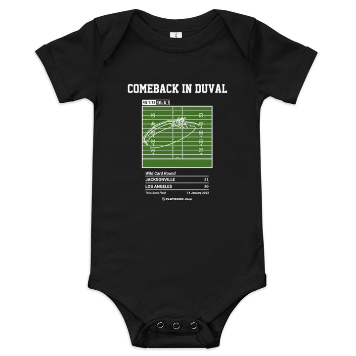 Greatest Jacksonville Jaguars Plays Baby Bodysuit: Comeback in Duval (2023)