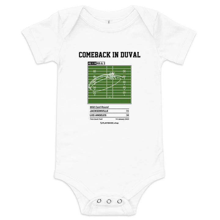 Greatest Jacksonville Jaguars Plays Baby Bodysuit: Comeback in Duval (2023)