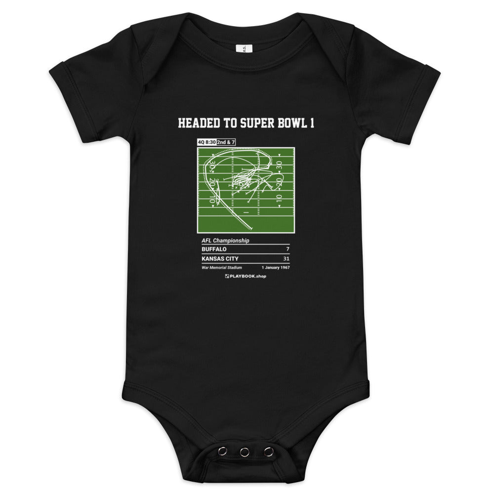 Greatest Kansas City Chiefs Plays Baby Bodysuit: Headed to Super Bowl 1 (1967)