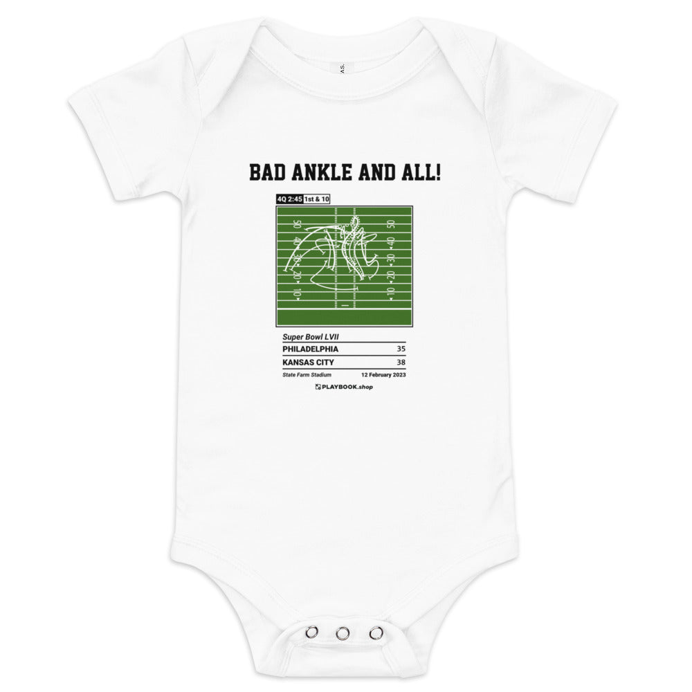 Greatest Kansas City Chiefs Plays Baby Bodysuit: Bad ankle and all! (2023)