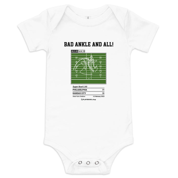 Greatest Kansas City Chiefs Plays Baby Bodysuit: Bad ankle and all! (2023)
