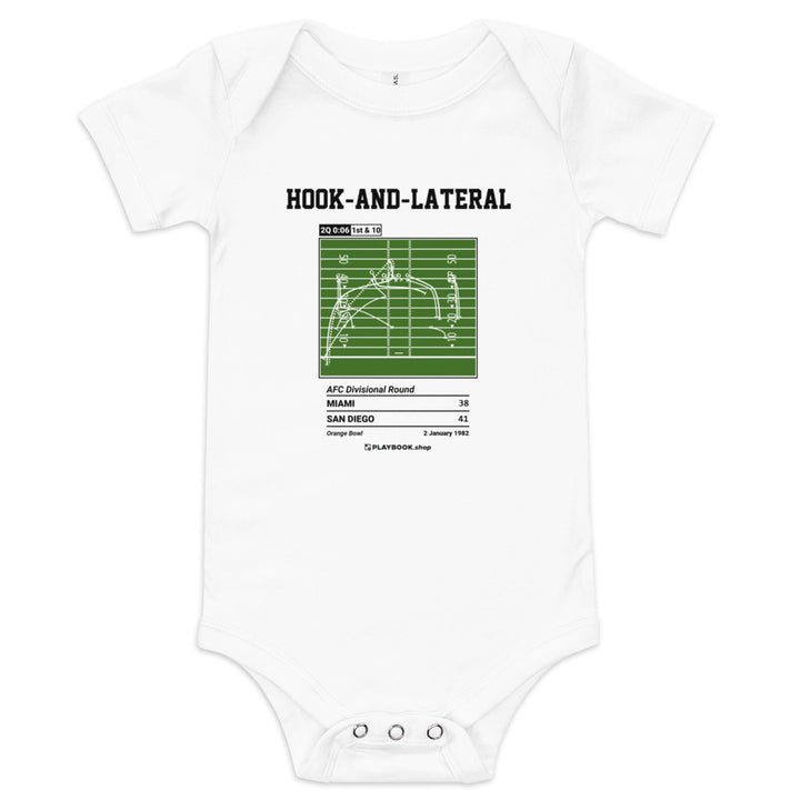 Greatest Miami Dolphins Plays Baby Bodysuit: Hook-and-Lateral (1982)