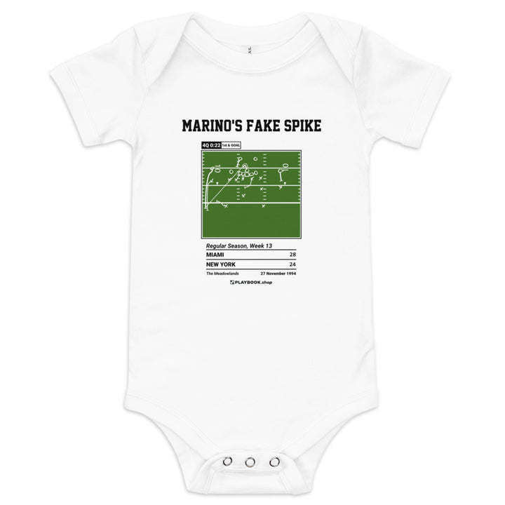 Greatest Miami Dolphins Plays Baby Bodysuit: Marino's Fake Spike (1994)