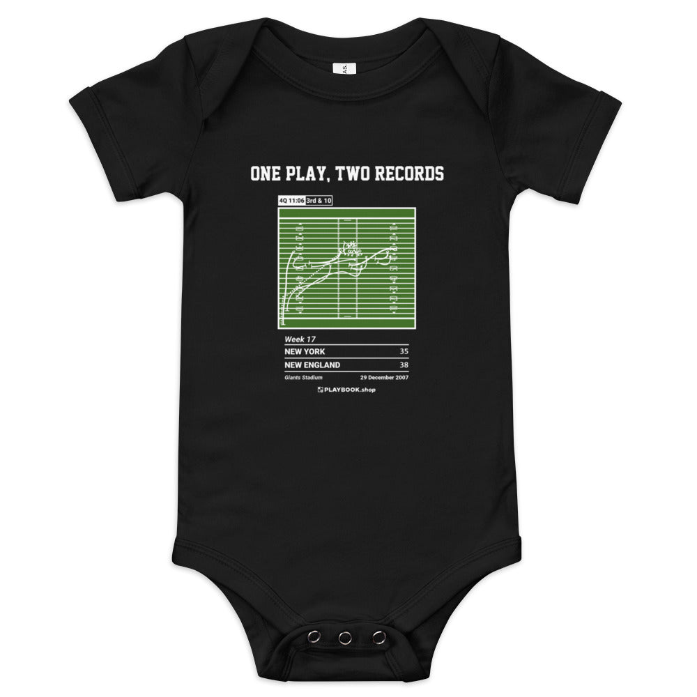 Greatest New England Patriots Plays Baby Bodysuit: One play, two records (2007)