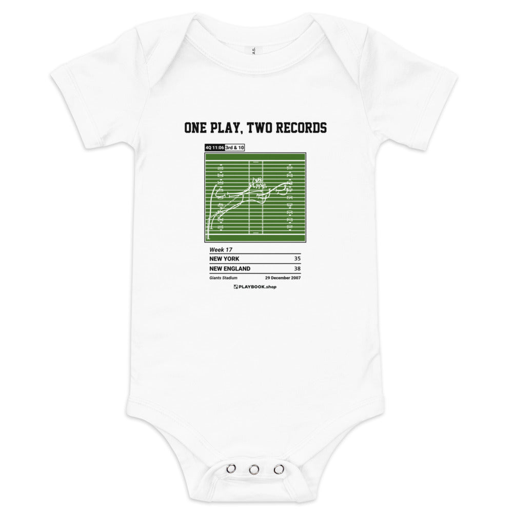Greatest New England Patriots Plays Baby Bodysuit: One play, two records (2007)