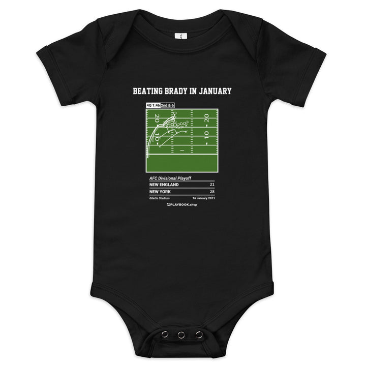 Greatest New York Jets Plays Baby Bodysuit: Beating Brady In January (2011)