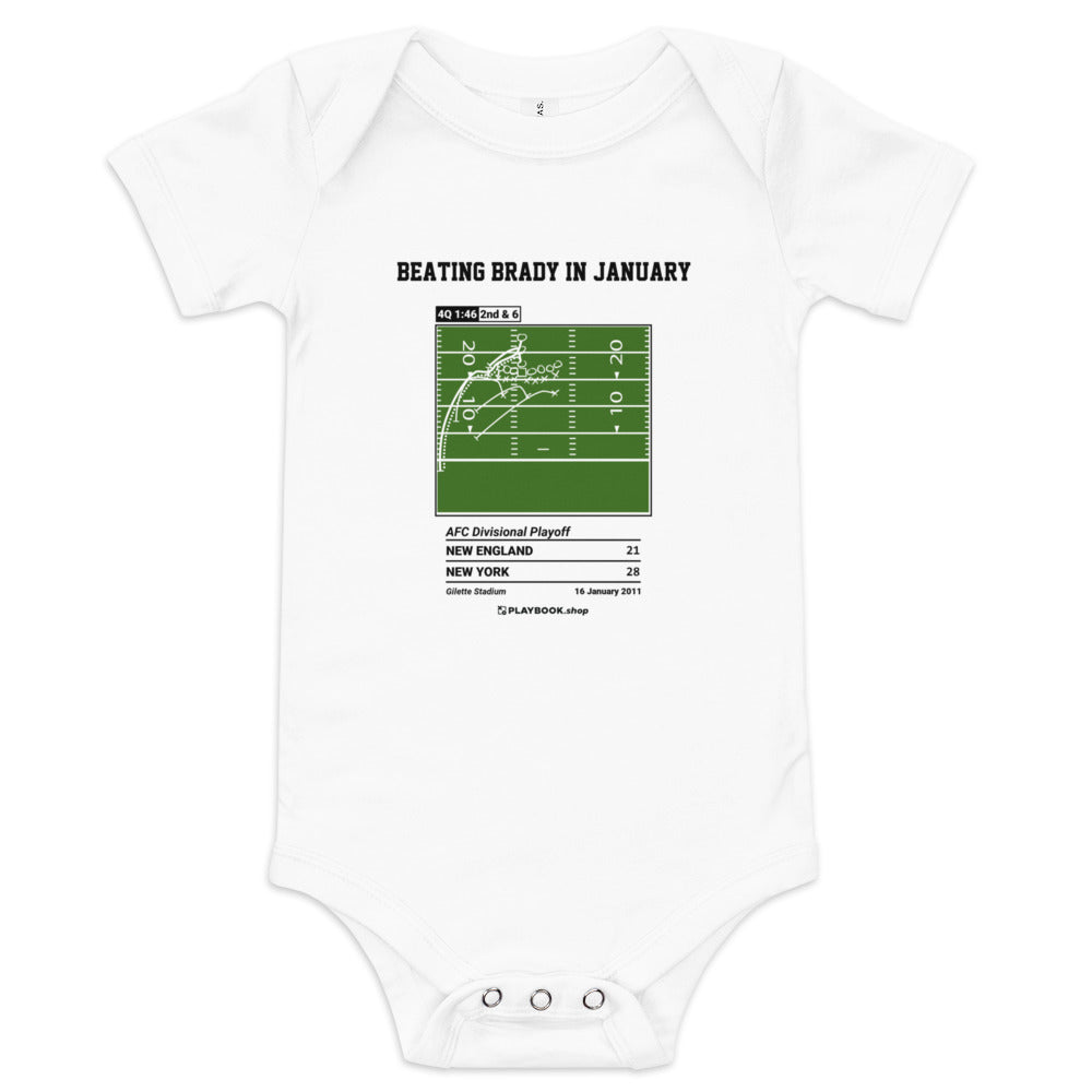 Greatest New York Jets Plays Baby Bodysuit: Beating Brady In January (2011)