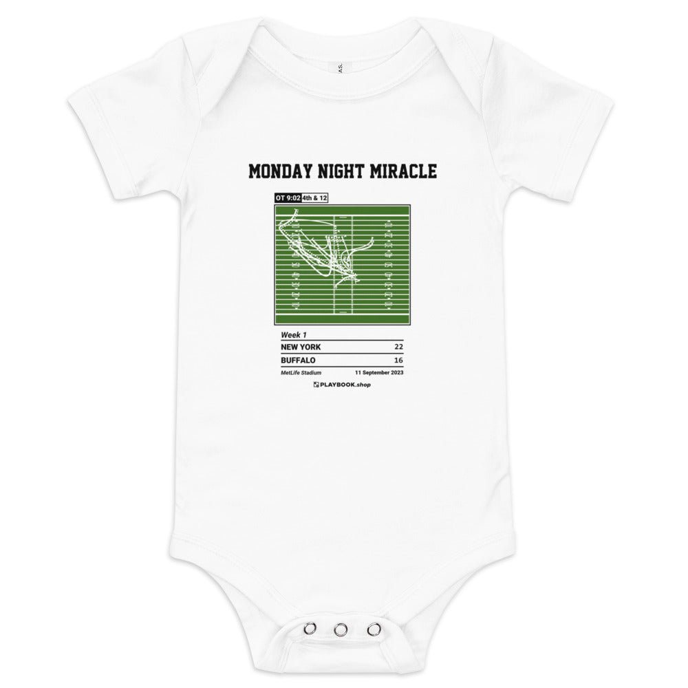Greatest New York Jets Plays Baby Bodysuit: Monday night miracle (2023)